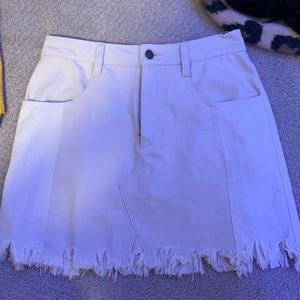 White Jean skirt